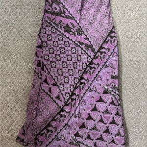 Free People Purple and green Patterned Skirt